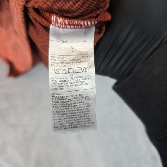 Banana Republic Crinkle Velvet Top Women's S Muir Wood Relaxed Drop Shoulders - Picture 4 of 9